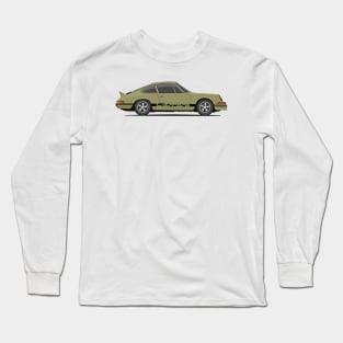 supercar 911 carrera rs turbo 1972 side dark cream Long Sleeve T-Shirt